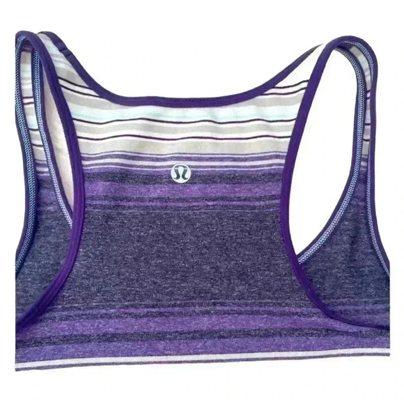 LULULEMON women's Refresh Racer Back Tank Top Osaka Purple Ombre Stripe size S - Picture 4 of 5
